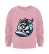 Cooler Hase auf Zug - Kleinkinder Organic Sweatshirt - 9000a1-59