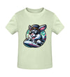 Cooler Hase auf Zug - Kleinkinder Organic T-Shirt - 9000a1-59