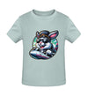 Cooler Hase auf Zug - Kleinkinder Organic T-Shirt - 9000a1-59