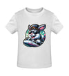 Cooler Hase auf Zug - Kleinkinder Organic T-Shirt - 9000a1-59