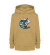 Cooler Hase beim Wellenreiten - Kinder Organic Hoodie - 9000a1-59