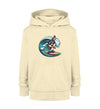 Cooler Hase beim Wellenreiten - Kinder Organic Hoodie - 9000a1-59