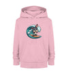 Cooler Hase beim Wellenreiten - Kinder Organic Hoodie - 9000a1-59