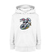 Cooler Hase im Heli - Kinder Organic Hoodie - 9000a1-59