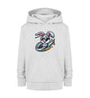 Cooler Hase im Heli - Kinder Organic Hoodie - 9000a1-59