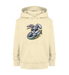 Cooler Hase im Heli - Kinder Organic Hoodie - 9000a1-59