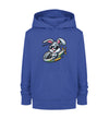 Cooler Hase im Heli - Kinder Organic Hoodie - 9000a1-59