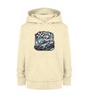 Cooler Hase im Sportwagen - Kinder Organic Hoodie - 9000a1-59