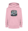 Cooler Hase im Sportwagen - Kinder Organic Hoodie - 9000a1-59