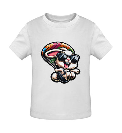 Cooler Hase mit Gleitschirm - Kleinkinder Organic T-Shirt - 9000a1-59
