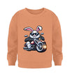 Cooler Hase mit Motorrad 2 -  Kleinkinder Organic Sweatshirt - 9000a1-59