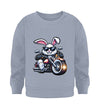 Cooler Hase mit Motorrad 2 -  Kleinkinder Organic Sweatshirt - 9000a1-59