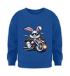 Cooler Hase mit Motorrad 2 -  Kleinkinder Organic Sweatshirt - 9000a1-59