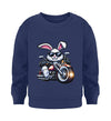 Cooler Hase mit Motorrad 2 -  Kleinkinder Organic Sweatshirt - 9000a1-59