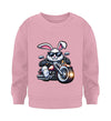 Cooler Hase mit Motorrad 2 -  Kleinkinder Organic Sweatshirt - 9000a1-59