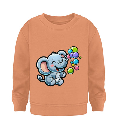 Elefant - Seifenblasen- Kleinkinder Organic Sweatshirt - 9000a1-59