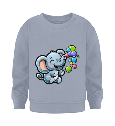 Elefant - Seifenblasen- Kleinkinder Organic Sweatshirt - 9000a1-59